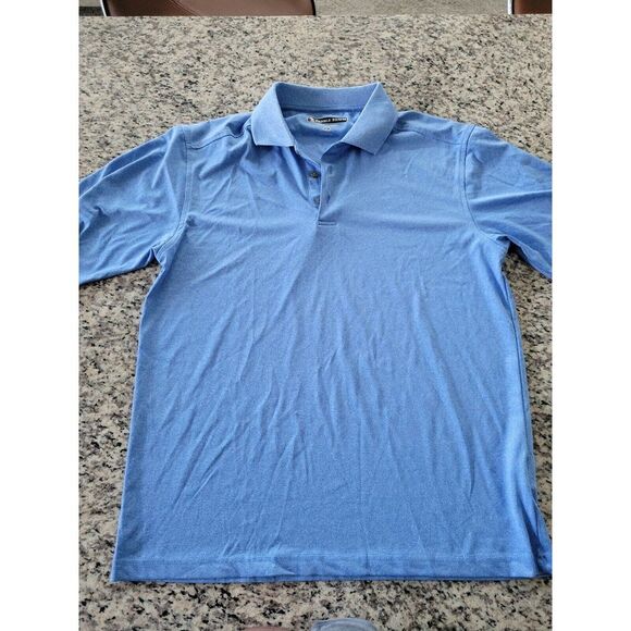 Pebble Beach Performance Polo‎ Shirt Men's Size Med Short Sleeve Blue - Picture 2 of 5